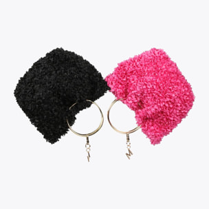 Mini borsa manici in metallo tessuto a fiori