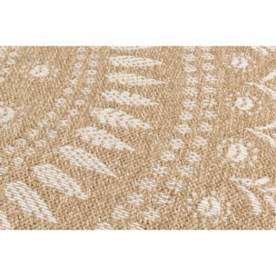 Nature - tapis effet jute blanc