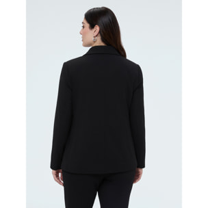 Fiorella Rubino - Blazer fitted in tessuto stretch - Nero