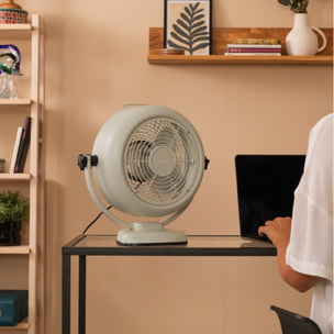 Cecotec Ventilateur de table EnergySilence 800 RetroDesk Beige