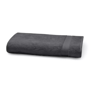 Serviette eponge pur coton 550 g/m² uni anthracite Elea carbone
