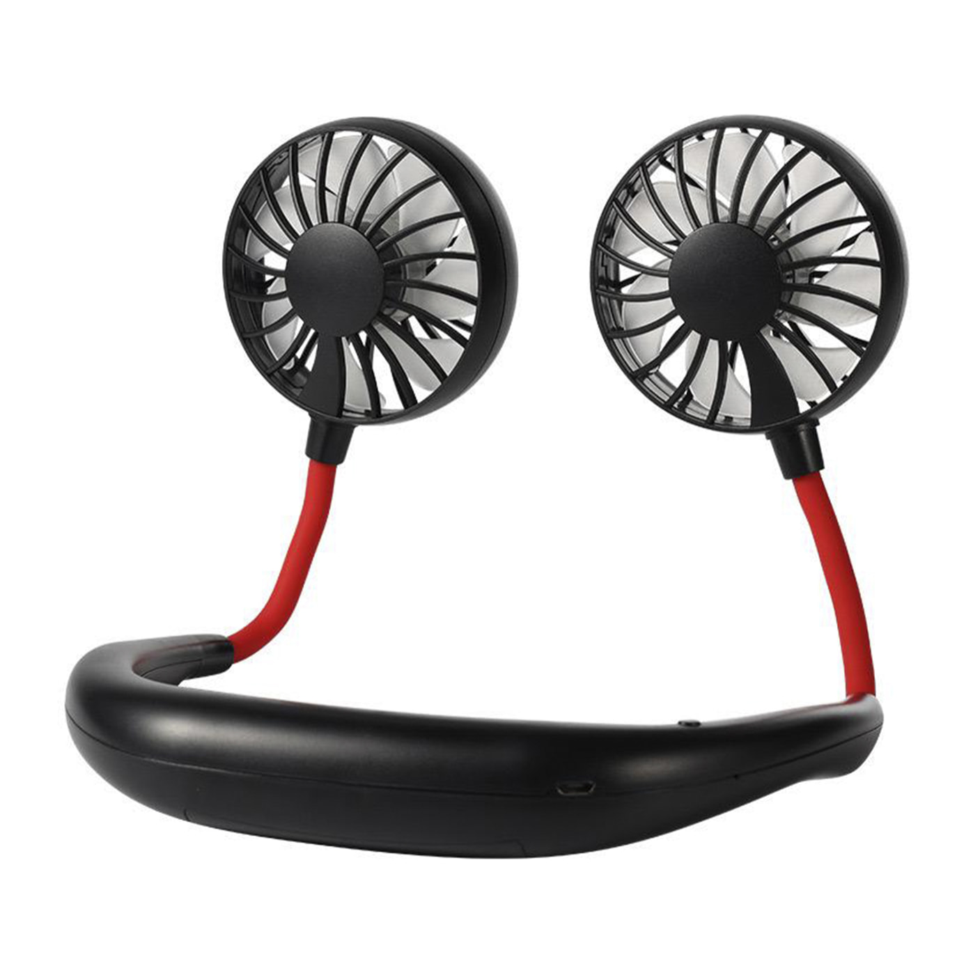 Mini ventola da collo a doppia fascia con batteria ricaricabile