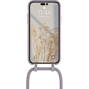 Coque avec cordon WOODCESSORIES iPhone 14 Pro Tour de cou lila