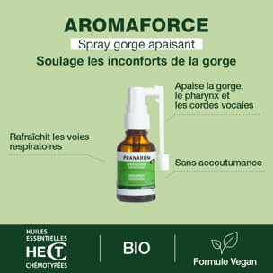 Pranarom - Spray gorge apaisant aux Huiles Essentielles - Bio - 15 ml