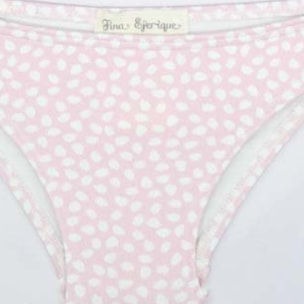 BIKINI ROSA CON MOTAS BLANCAS