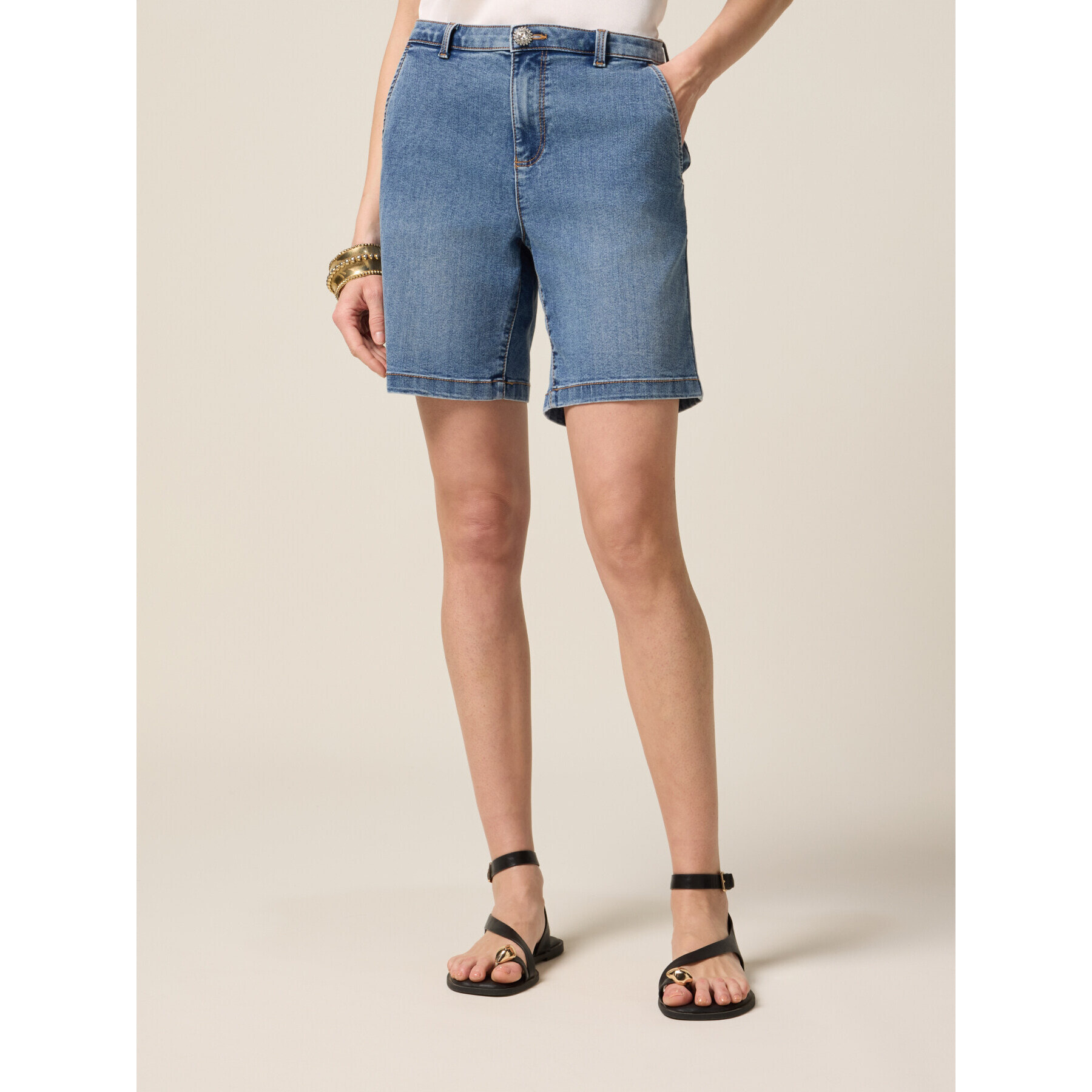 Oltre - Bermudas de mezclilla - Azul