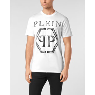 PHILIPP PLEIN Camiseta de cuello redondo y manga corta HEXAGON