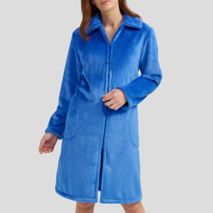 Bata larga de mujer Azul