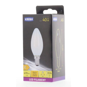 Ampoule XAVAX LED E14 4W Flamme