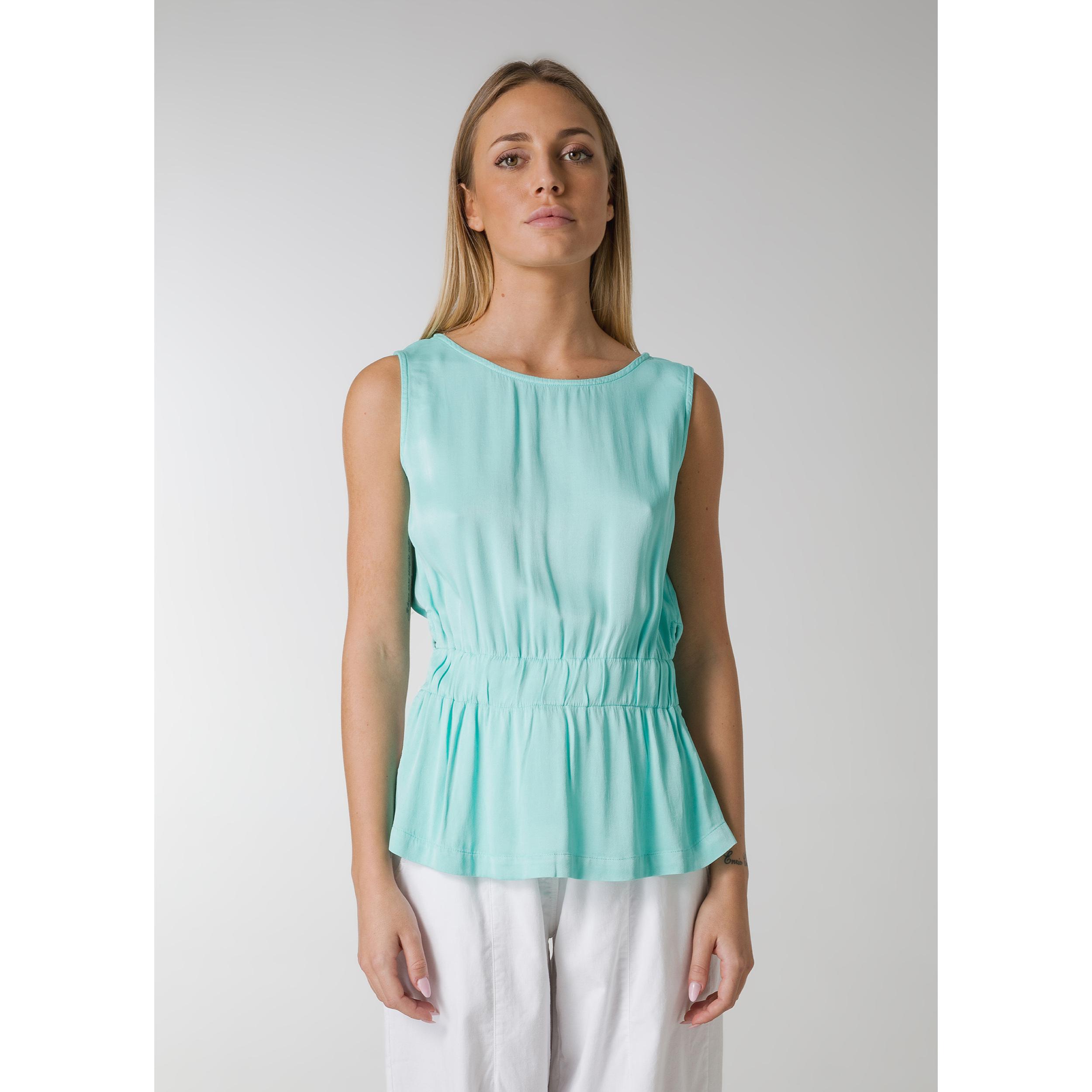 DEHA - Blusa ELASTIC WAIST SATIN BLOUSE in Viscosa per donna