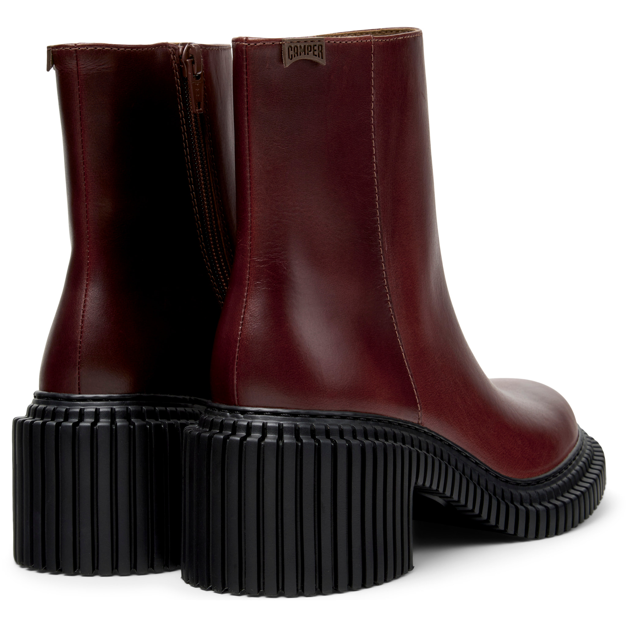 Botines - CAMPER Pix London - Marron - Cuero liso