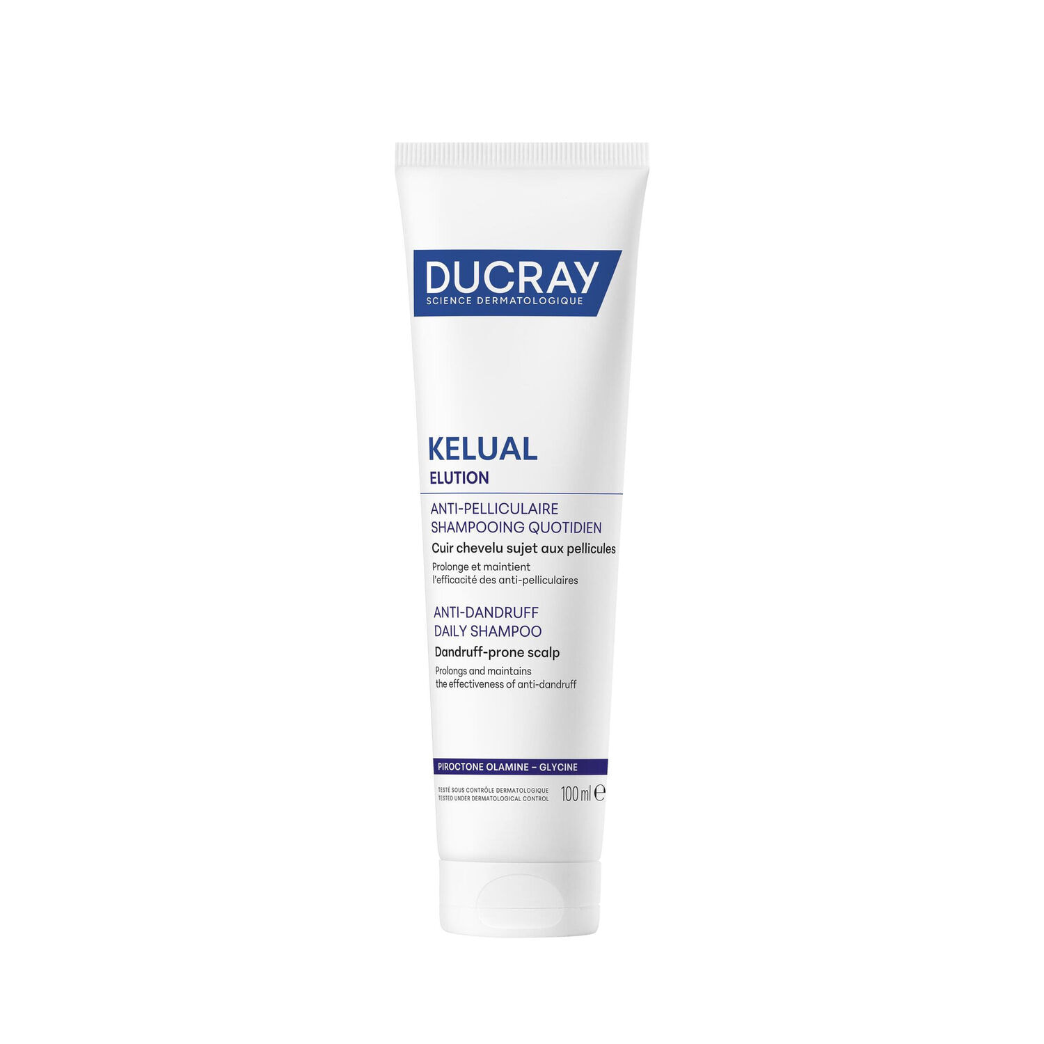 Ducray Shampooing Quotidien Antipelliculaire Kelual Elution - Shampooing Doux Equilibrant 100 ml