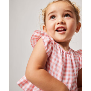 BLUSA VICHY PLUMETI ROSA