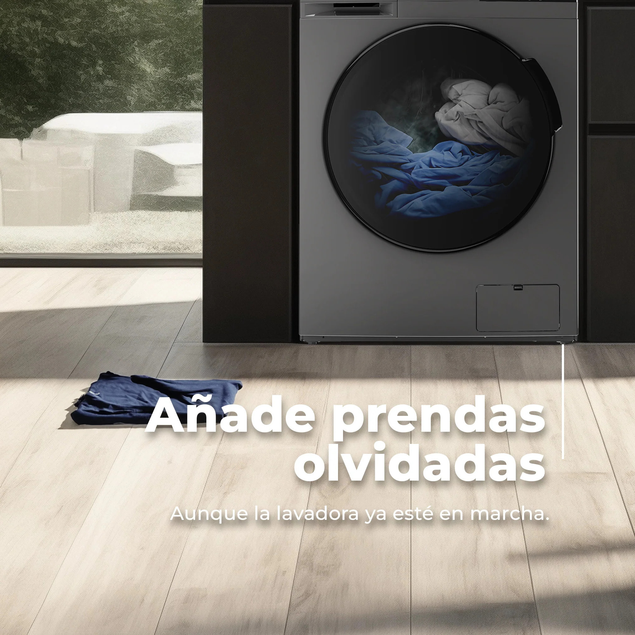 EVVO Lavadora-secadora Nova 10/7X, 10+7 kg, 1350 rpm, Clase A, inverter, vapor Steam Wash, ePROTECT, 14 programas, 15’ rápido, inox