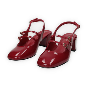 Décolleté sling back Donna Tata Italia Rosso