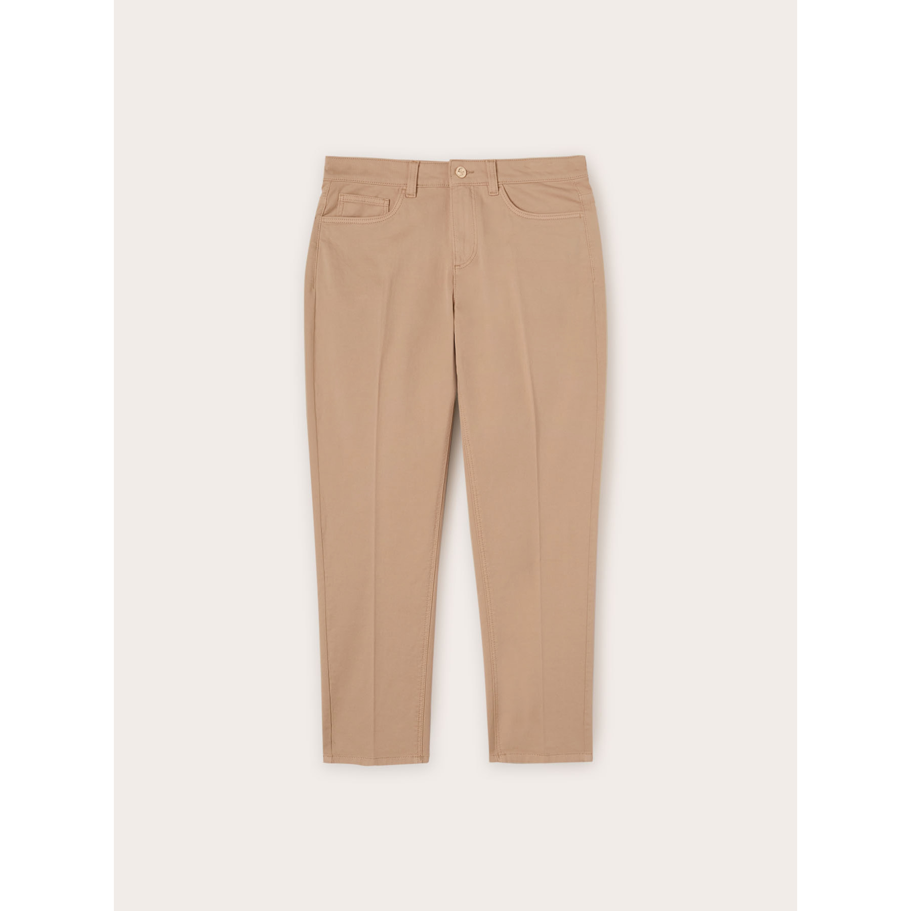Motivi - Pantalón carrot Rianne de algodón - Beige