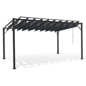Pergola Venice 3x4m lames orientables gris