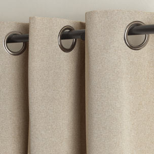 Rideau thermique obscurcissant à œillets - Beige