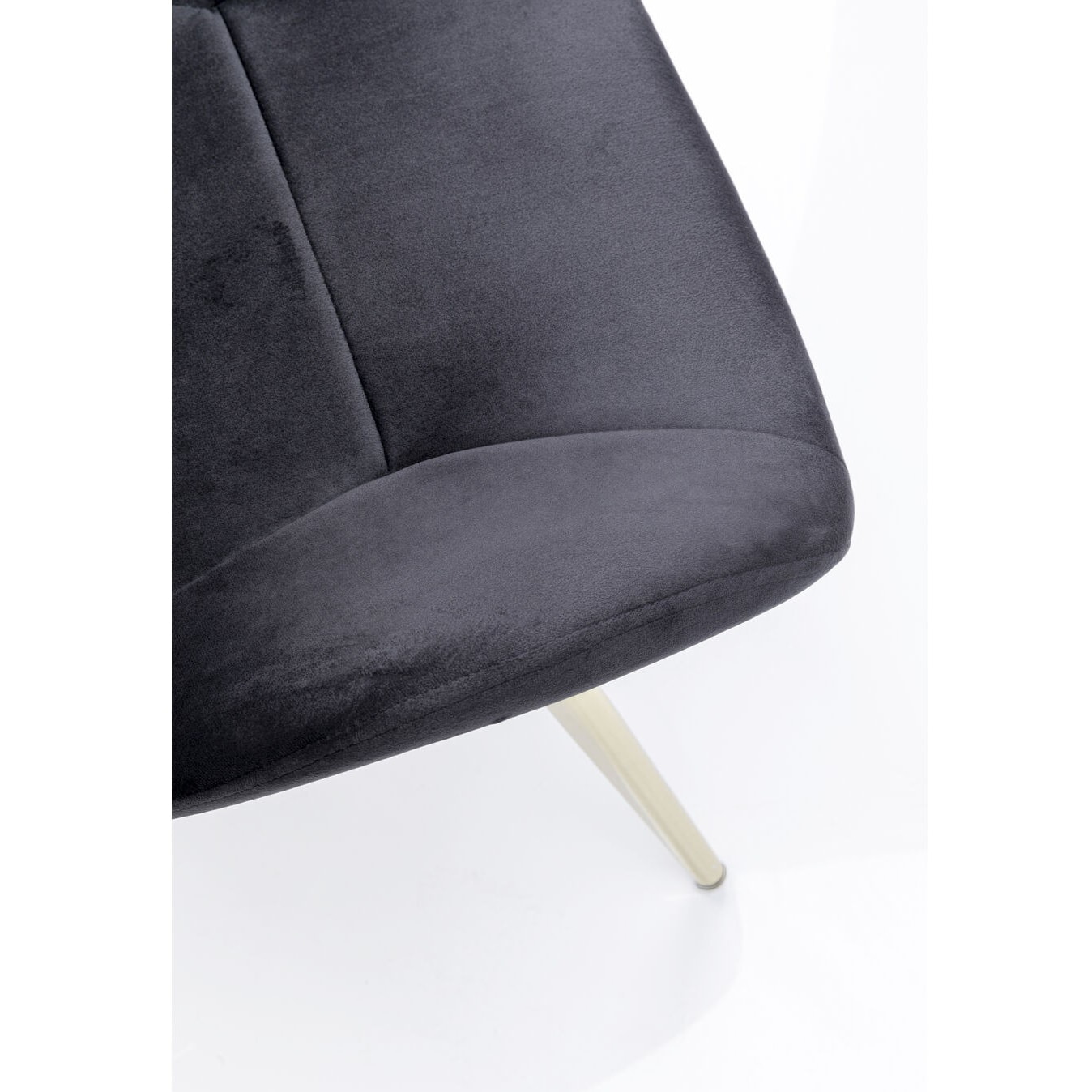 Chaise Viva velours noir et or Kare Design