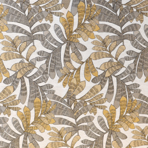 Rideau tamisant jacquard à motifs végétaux - Jaune Ocre