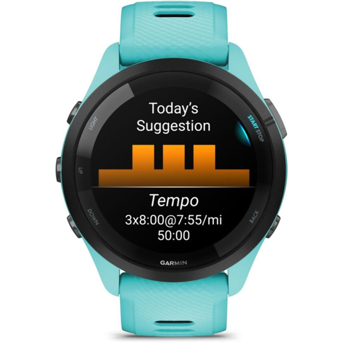 Montre connectée GARMIN Forerunner 265 Music Turquoise / NOIR AMOLED GPS IP6X