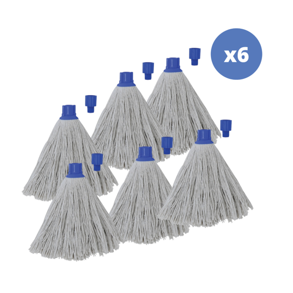 Lot de 6 franges en coton blanc 220g