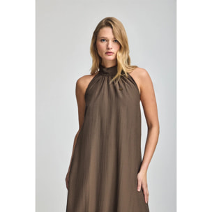 Vestido Valay color moca con detalles Polo Club