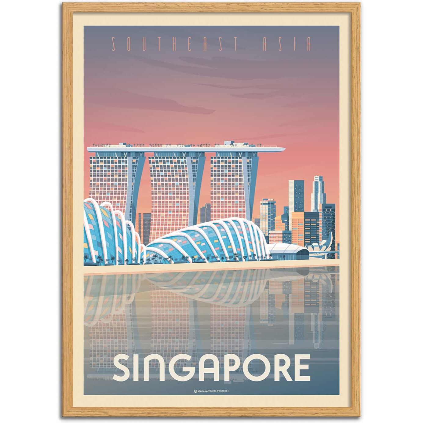Affiche - Singapore - Olahoop Travel Posters