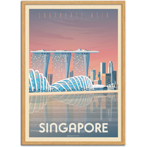 Affiche - Singapore - Olahoop Travel Posters