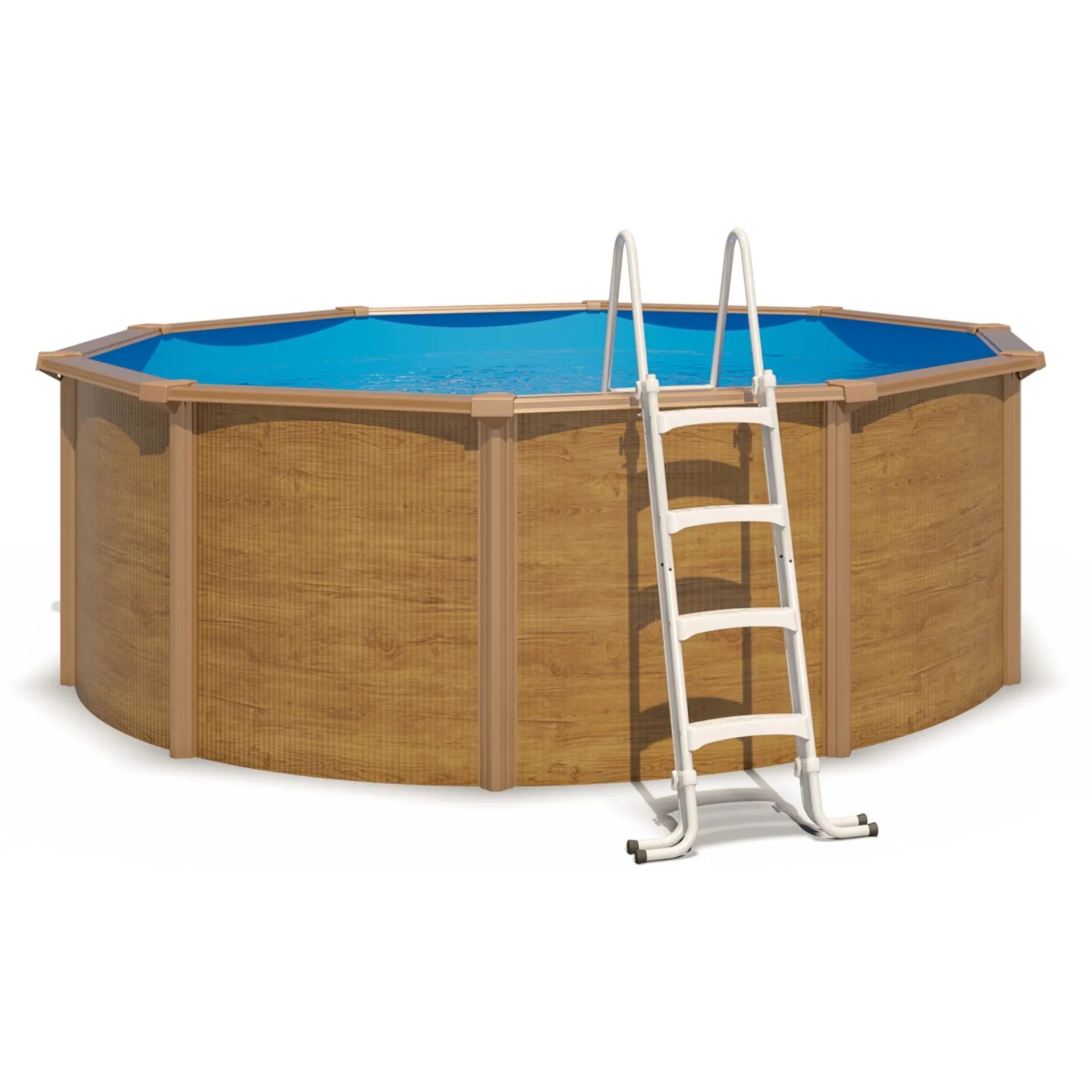 Piscine hors sol acier ronde Ø 3,65 x 1,20 m aspect bois CANYON