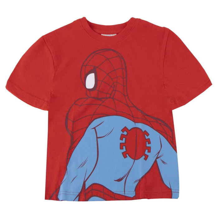 Camiseta Corta Spiderman - Color Rojo