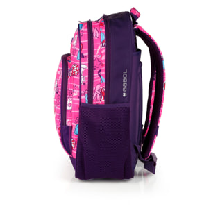 Mochila adaptable a carro Gabol STICKER con dibujos y resistente al agua