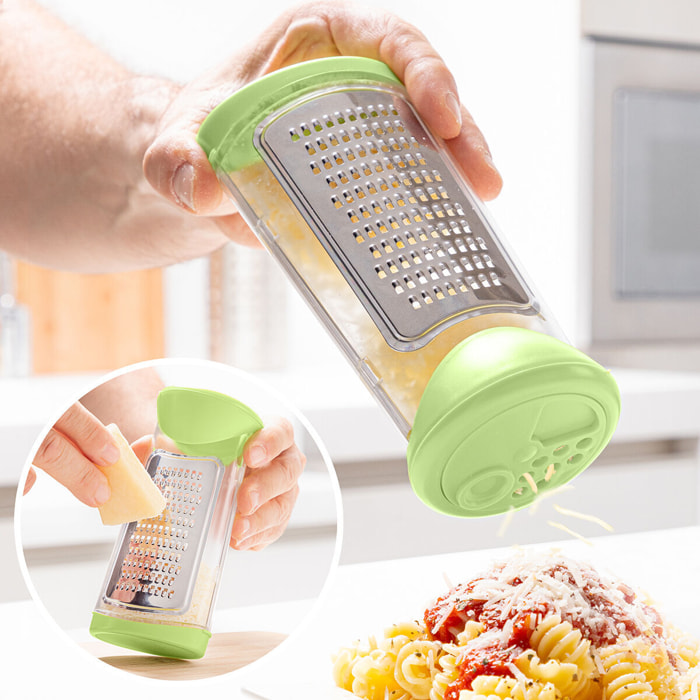 Grattugia con Contenitore e Coperchio Dispenser 3 in 1 Cheezy InnovaGoods