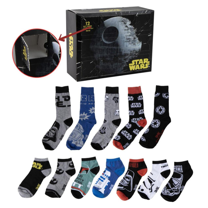 Pack 12 Calcetines Star Wars - Multicolor - Talla 38-45