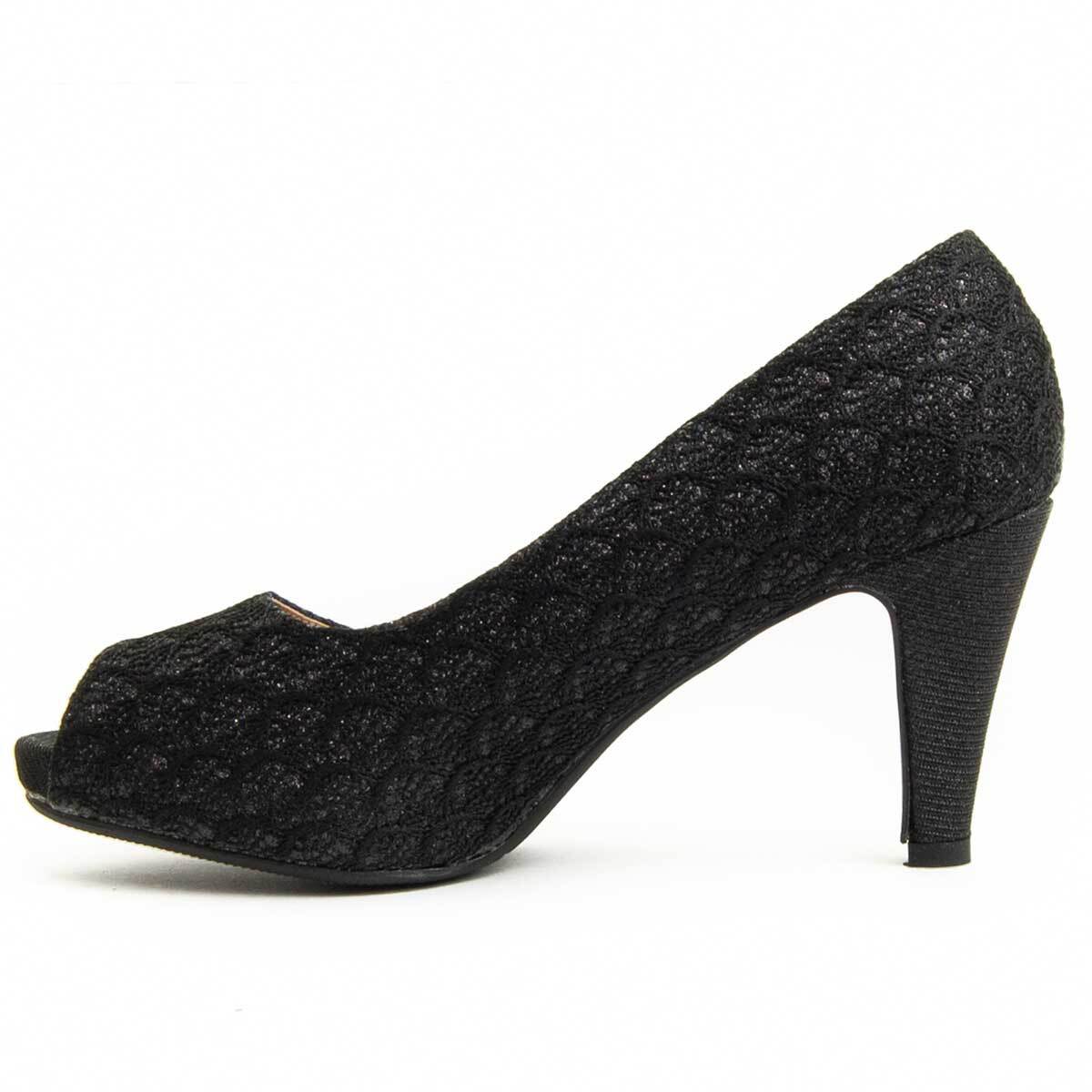 Zapato de tacón - Negro - Altura: 8 cm