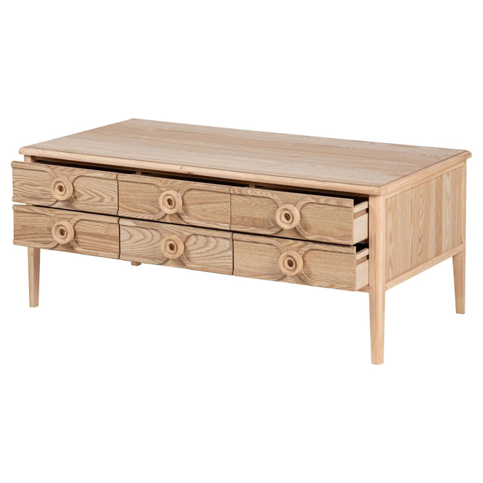 Mesa De Centro Mdf Marron 110x56x45cm
