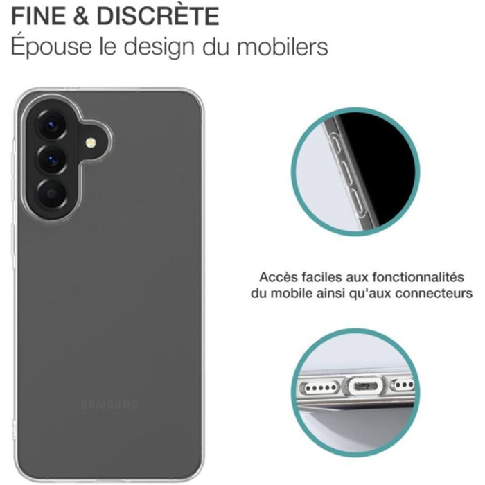 Coque BIGBEN CONNECTED A57 coque transparente +verre trempé GRS