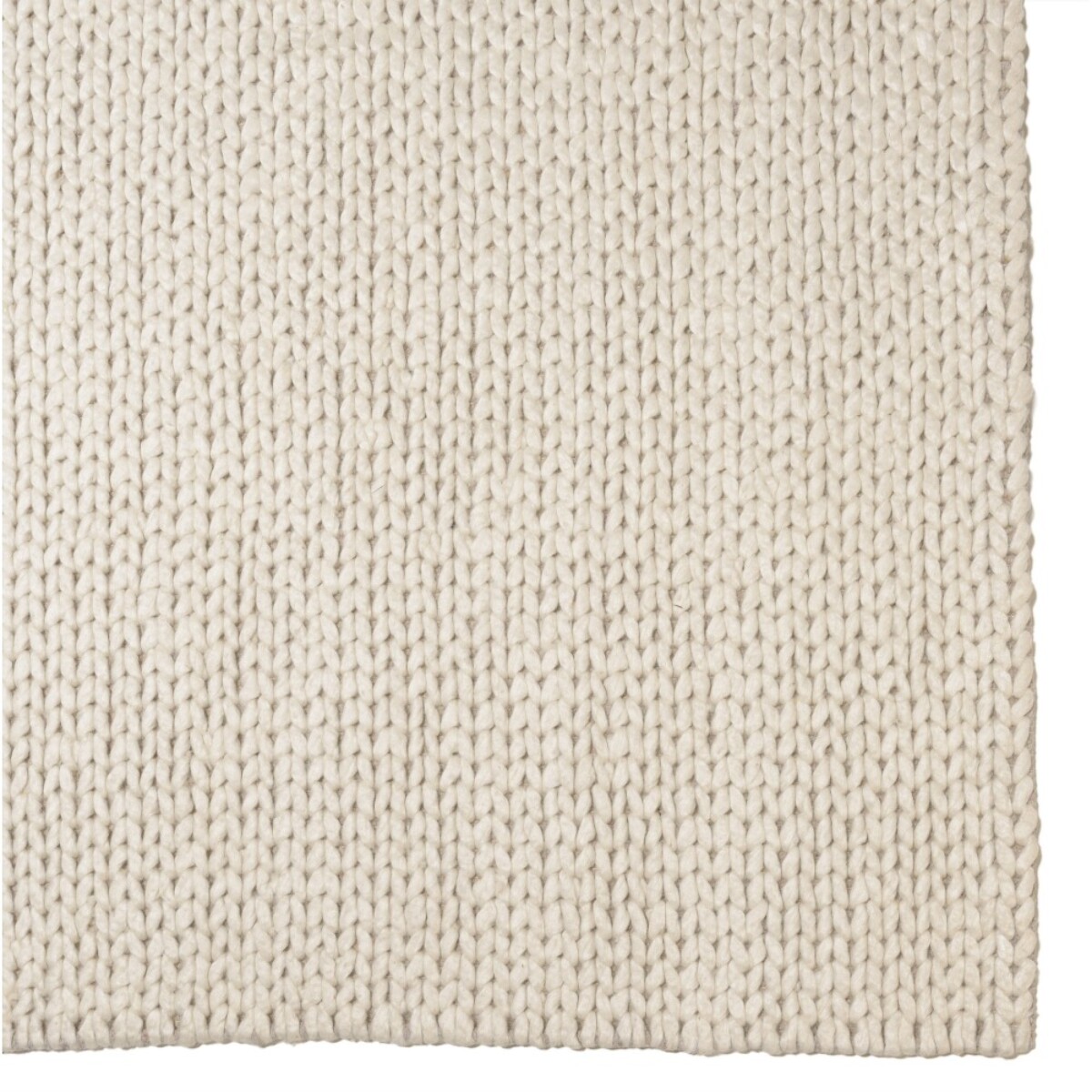 QUENTIN - Tapis rectangulaire 200x290cm en laine tissée couleur écru