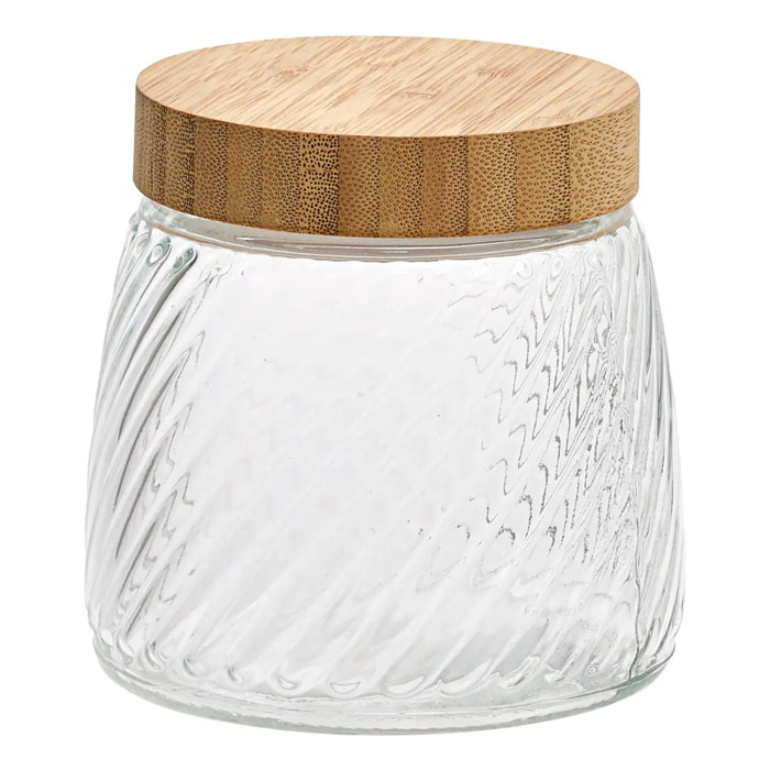 Bocal Striva rond 0,9L transparent