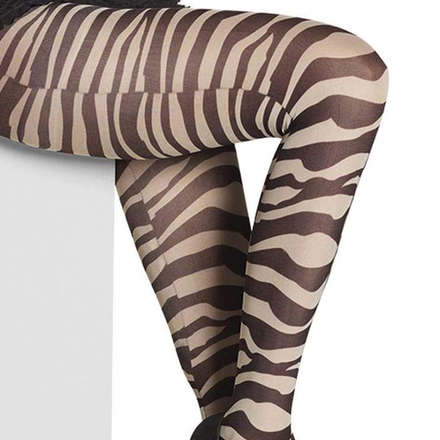 Accessorio Costume Calze Zebra Per Adulti Donna