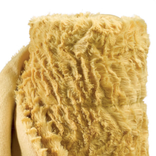 Plaid Fausse Fourrure 100% Polyester 420gsm Eveal Gold