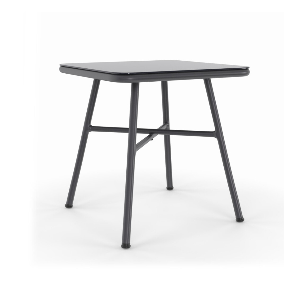 Salon de jardin Florida 2 places gris anthracite et effet rotin