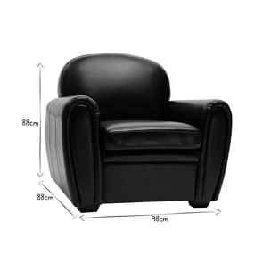 Fauteuil vintage cuir marron CLUB