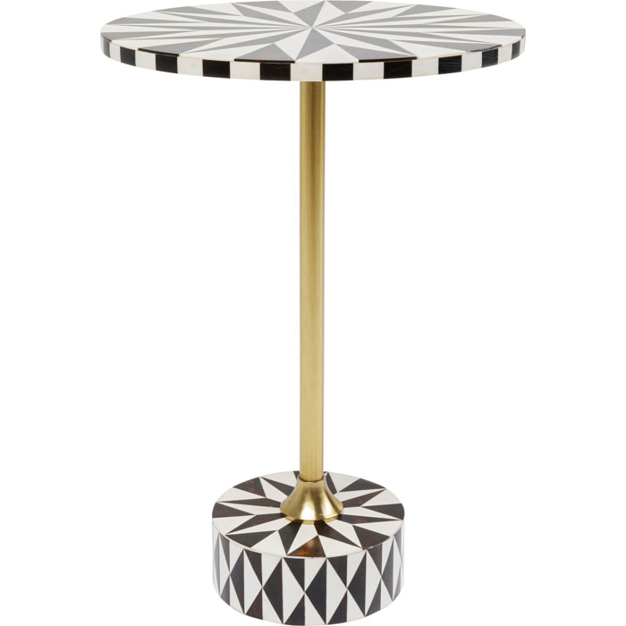 Table d'appoint Domero Star marron et blanche Kare Design