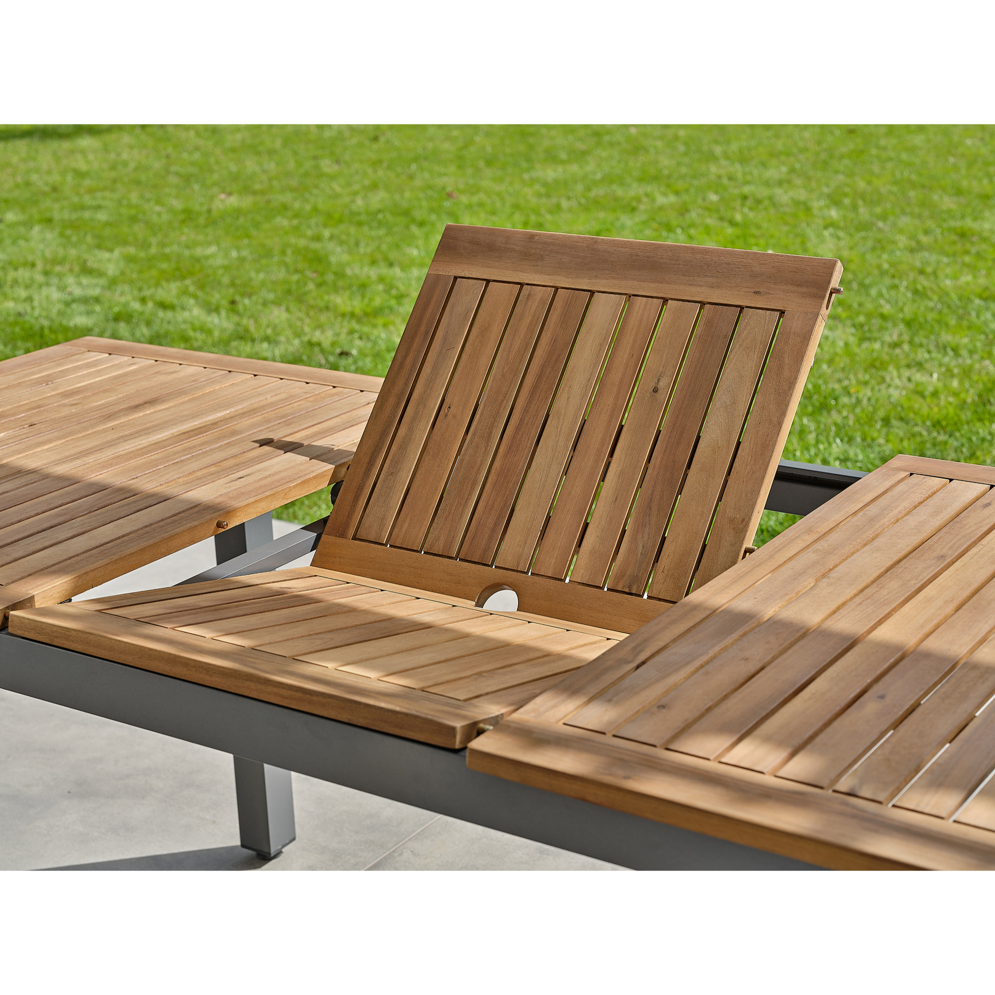 ORSINO - Table de jardin alu et acacia