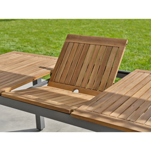 ORSINO - Table de jardin alu et acacia
