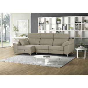 Sofa-Cama Chaise Elegance Gris Izquierda