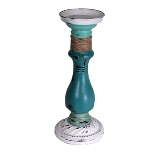 Portacandela mare in metallo con corda cmø14,5h35