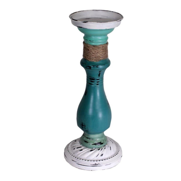 Portacandela mare in metallo con corda cmø14,5h35