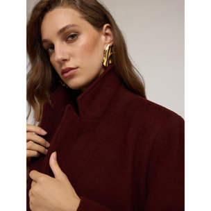 Motivi - Cappotto doppiopetto in drap misto lana - Marrone